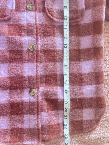 Cotton On Soft Heather Brushed Buffalo Plaid Tunic Shacket Jacket Shirt NWT 7/8 - Picture 6 of 7