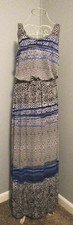 Fever Multicolor Geometric Sleeveless Maxi Length Casual Tank Dress - Size M