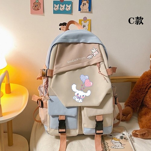 Japanese Girl Cute Cinnamoroll JK Nylon School Bag Backpack Shoulder Bag Satchel - Picture 11 of 15