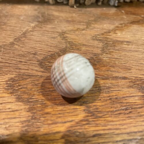 German Antique Handmade Lined China Marble Unique One Of A Kind Banded 3 Color - Picture 4 of 21