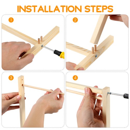 Wooden Doll Dress Hanger Doll Clothes Storage Rack Doll Garment Holder - Imagen 8 de 14