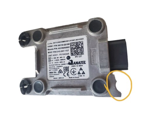 OEM 2020-2022 KIA SELTOS FRONT RADAR DISTANCE SENSOR UNIT 99110-Q5100 (BROKEN) - Picture 3 of 3
