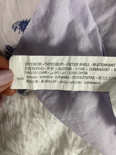 Zara Minikleid Gr. 9 lila Blumen Boho Festival M lange Puffärmel Rüschen - Bild 9 von 15