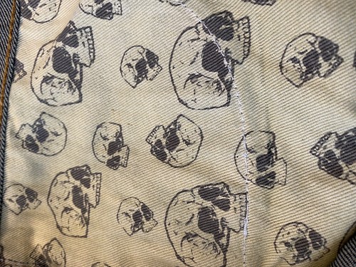 Ink Punctures embroidiered jeans Koi fish skull nwt Rare skate pants 38 x 31 - Picture 5 of 12