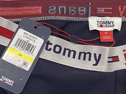 Tommy Jeans Damen Logo Bikes Short Farbe Navy/Dunkelblau Größe M Gummizug Warteband - Bild 8 von 12