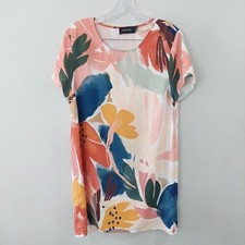 MINKPINK mini dress Medium abstract floral short sleeve scoop neck