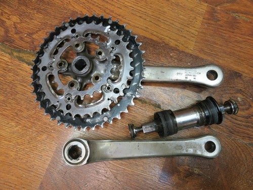 VINTAGE SHIMANO FC-MC31 175L 42/34/22TTRIPLE MOUNTAIN BIKE CRANK SET - Imagen 10 de 10