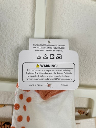 Tres Beau et Belle Bamboo Viscose Dog Halloween Baby Sleeper Pajamas Socks 12M - Picture 5 of 23
