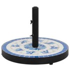 NNEVL Parasol Base Blue and White Round 12 kg