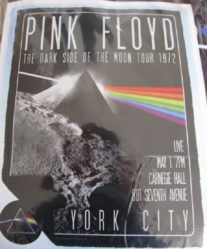 New Pink Floyd New York City 1972 Show Fleece Sherpa Back Gift Throw Blanket NIP - Picture 3 of 3