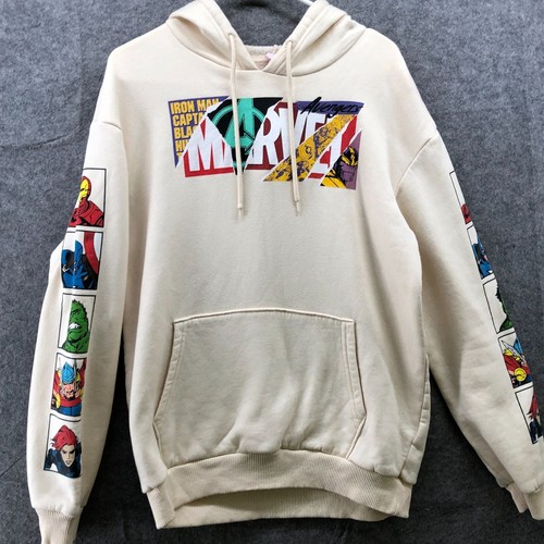 Marvel Avengers Hoodie Herren M Creme Pullover Erwachsene Grafik Superhelden