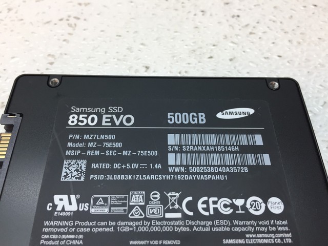 samsung 850 evo 500gb ssd mz7ln500 solid state drive ebay samsung ssd 850 evo format