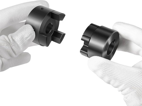 1/2" to 3/4" L075 Flexible 3-Piece L-Jaw Coupling Coupler Set & Rubber Spider - Picture 6 of 8