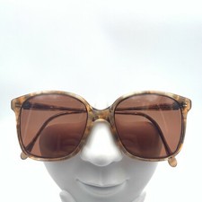 Vintage Pathway Brown Transparent Oval Horn-Rimmed Sunglasses USA FRAMES ONLY