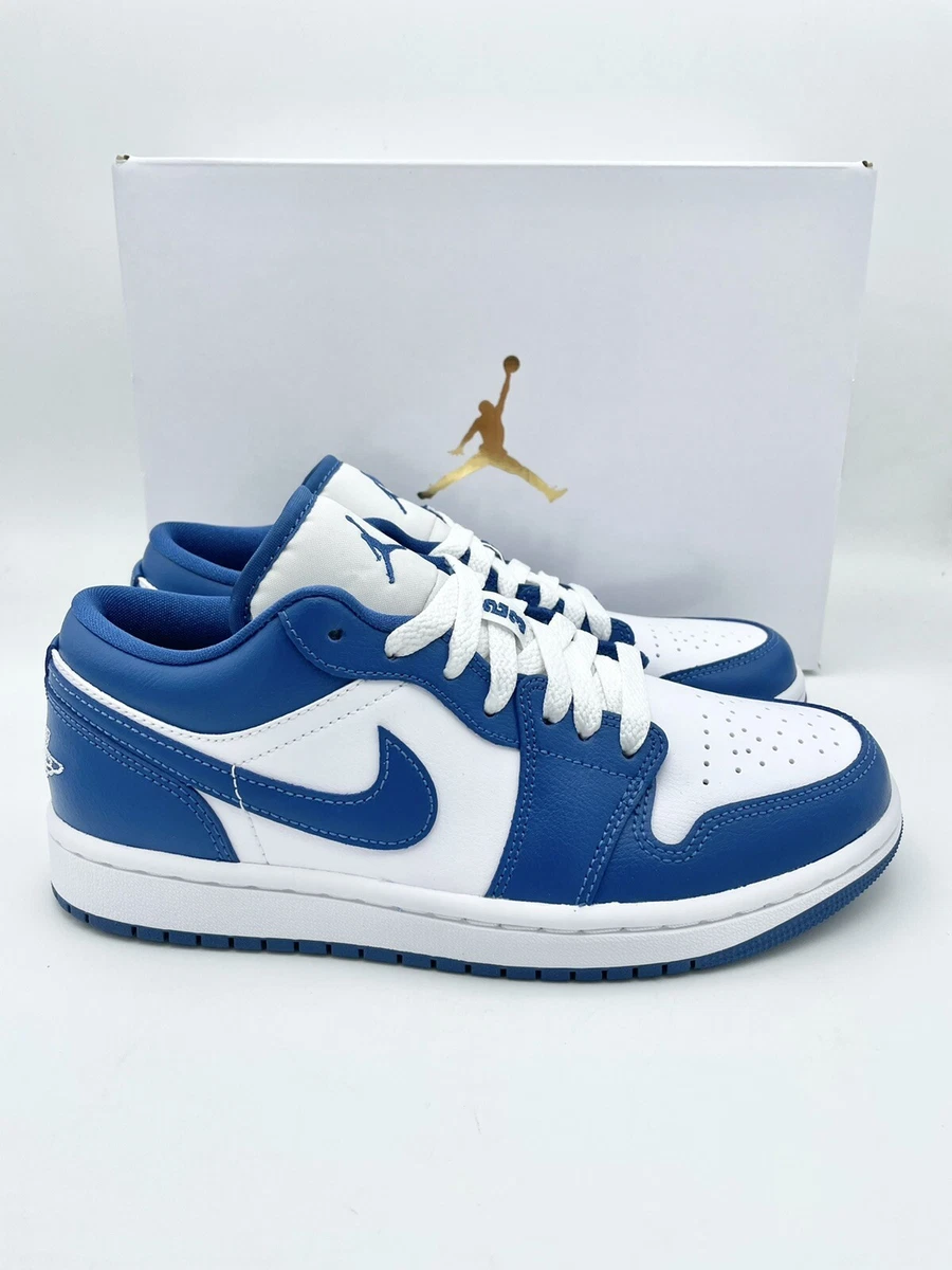 Daarbij Marine Plantage Nike Air Jordan 1 Low Marina Blue Weiß Blau Damen Herren Schuhe Sneaker  36,5-42 | eBay