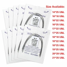 10 Pack Dental Niti Rectangular Arch Wire Orthodontic Super Elastic All Size NEW