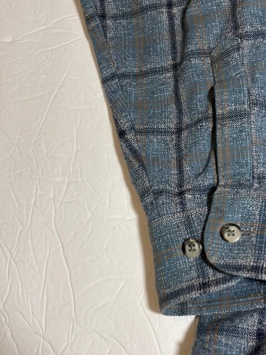 Wolczanka Men's Blue Plaid Flannel Long Sleeve Button up Warm Shirt XL - Picture 5 of 8