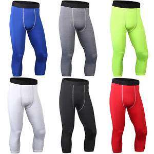 Men-Compression-Pants-3-4-Base-Layers-Tight-Leggings-Sport-Jogging-Trousers