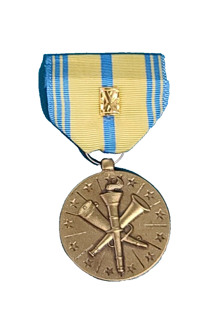 Navy Armed Forces Reserve MedalPin Back Gold Hourglass Device in