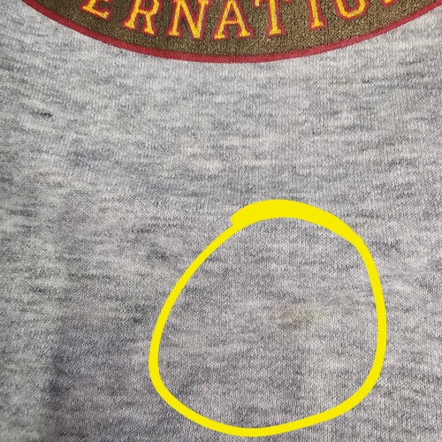 Felpa Athletes International All American Pro Knit made in USA grigio medio S6b - Foto 8 di 9