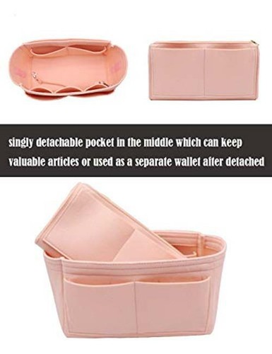 Felt Purse Bag Organizer Insert with zipper Bag Tote Assorted Sizes , Colors - Picture 33 of 61