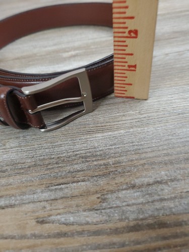 Genuine Cowhide/Leather Belts Lot Of Two Men's 50/125 Brown Dress Casual - Picture 8 of 14