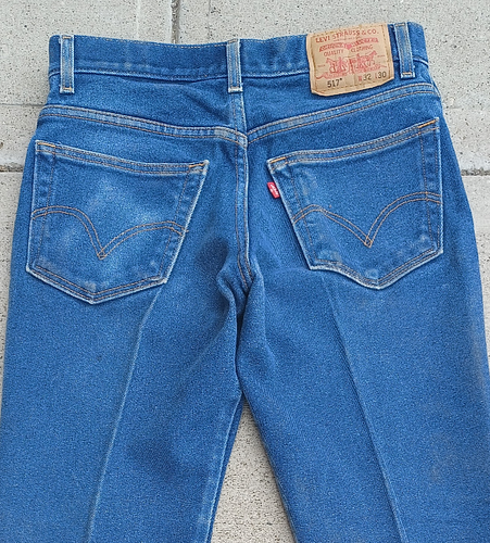 Vintage 517 LEVIs Flared Bootcut Red Tab Jeans 1970s? Very Nice - Picture 6 of 6