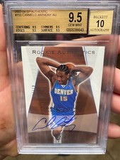 SP AUTHENTIC BGS 9.5 TRUE GEM AUTO 10 HIGH SUBS CARMELO ANTHONY ROOKIE 2003 /500