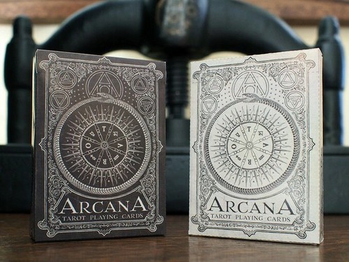 Arcana Tarot Playing Cards Dead on Paper - White & Black Decks V1 - RARE