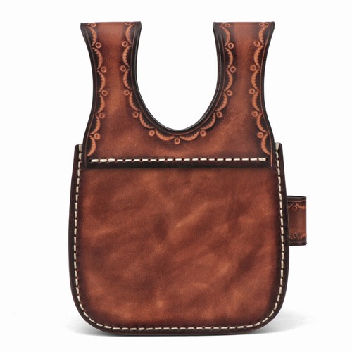 TOURBON Leather Cartridge Waist Pouch Ammo Belt Holster Trap/Skeet Bag Shooting - Picture 8 of 21