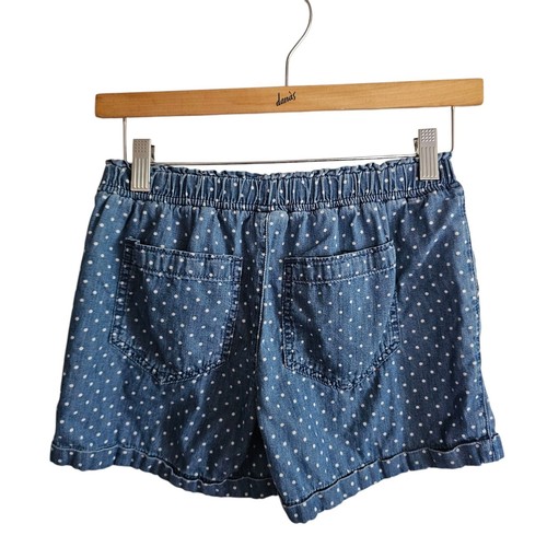 Gap Denim Shorts Polka Dot Drawstring Waist Casual Blue XL - Picture 5 of 6