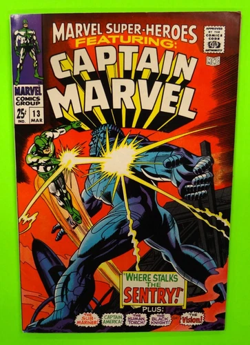 Marvel Super Heroes #13 Captain Marvel FN+ 6.5 Marvel Comic 1st Carol Danvers