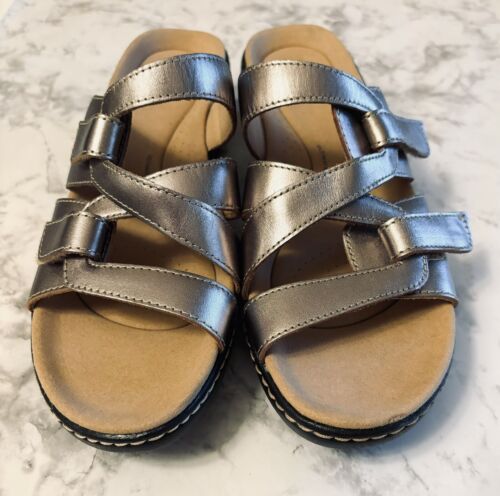 Clarks Merliah Karli Damen-Sandale mit Absatz US goldmetallic 10M bequem Freizeit - Bild 3 von 8