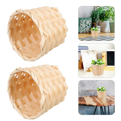 5 Pcs Bushel Mini Wicker Baskets Woven Flower Braided Large Storage - Picture 3 of 12