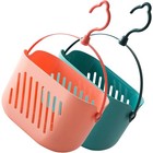2Pcs Wall Hanging Storage Basket Drainage Bathroom Storage Basket for Ginger