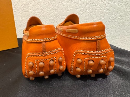 EUC Tod's Orange Leather Tassle Driving Loafers Flat Women's Shoes Sz 8 Italy - Picture 4 of 10