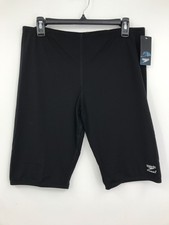 Speedo Men's Endurance Solid Jammer Swimwear Black 38 NEW