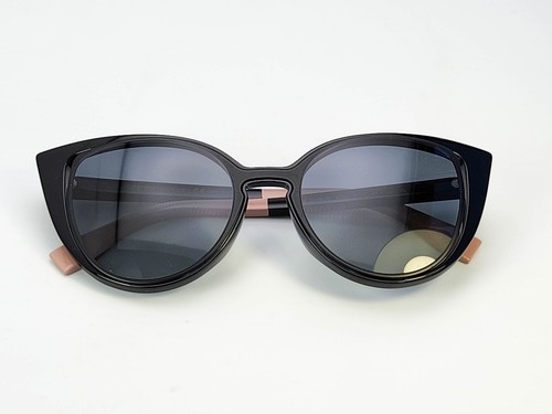 Gafas de sol Fendi FF0136/S NY1HD negro-rosa ojo de gato gris degradado diseñador - Imagen 12 de 15