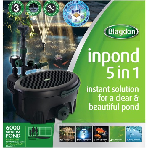 Blagdon Inpond 5 in 1 6000 All-In-One a low voltage pump - Picture 4 of 13