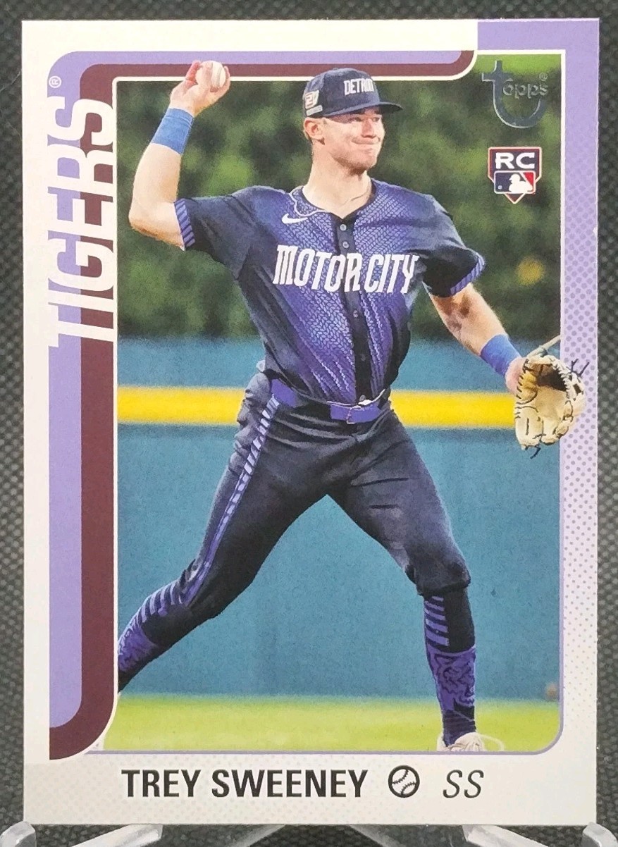 Trey Sweeney RC 09/99 Vintage Stock 2025 Topps Series 1 Detroit Tigers #62