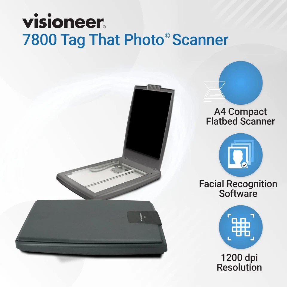 Visioneer 7800 Flatbed Color Photo and Document Scanner for PC with Tag That - Image 2 of 4