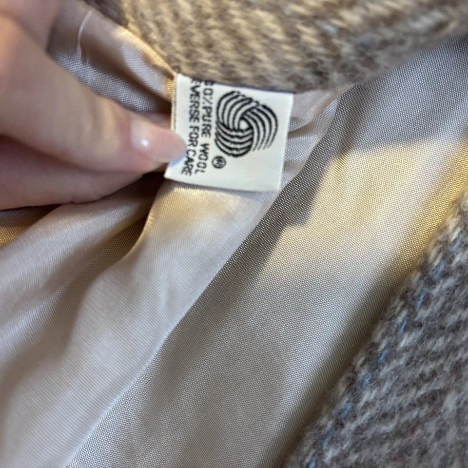 Abrigo Herman Kay 100% Lana Doble Pecho - Tostado/Rosa - Est. XL Foto 3 de 4