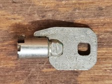 Vintage Ace Chicago Lock Co USA 14 Round Vending Machine Key