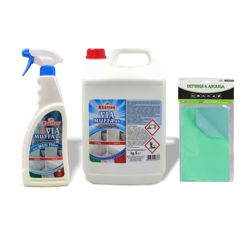 VIA MUFFA RHUTTEN RH 1 X 750ML + 5 LITRI RICARICA + PANNO 40X30 - Photo 4/6