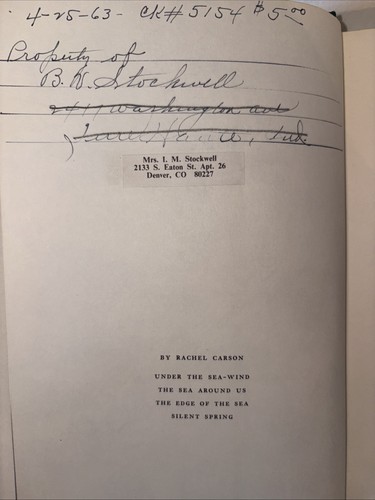 Silent Spring by Rachel Carson Print 1962 BCE HC DJ VGC - Foto 6 di 10