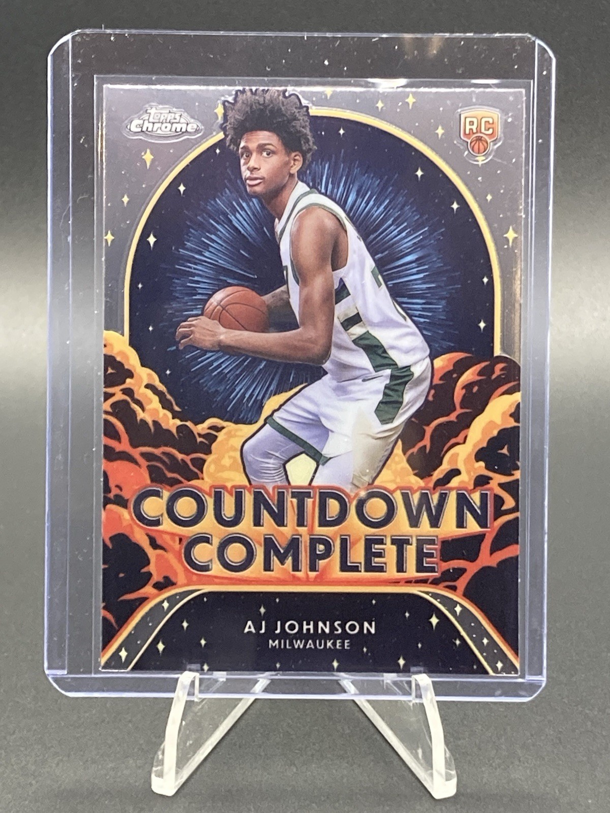 2024-25 Topps Chrome Basketball #CC-22 AJ Johnson Countdown Complete (RC)