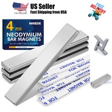 4 Pack Rare Earth Strong Neodymium Bar Magnets, with Double-Sided Adhesive fo...
