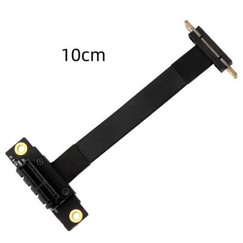 PCIE X1 Riser Cable Dual 90° Right Angle PCIe 3.0 x1 to x1 Extension Cable - Photo 2/11