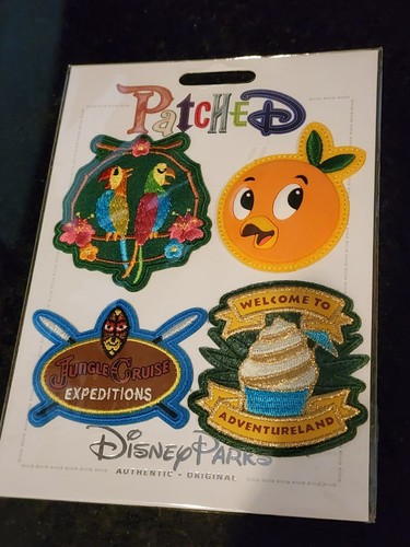 NEU Disney Parks Patched 4 Patch Set Orange Bird, Tiki Room, Jungle Cruise und