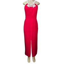 Galleria Dress Evening Gown Prom Womens 7 8 Vintage Pearl Halter Open Back Slit